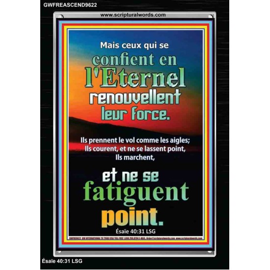 ceux qui se confient en l'Eternel renouvellent leur force. Cadre acrylique Power Bible unique (GWFREASCEND9622) 