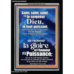 Saint, saint, saint est le Seigneur Dieu, le Tout-Puissant, Oeuvre d'art encadrée en acrylique (GWFREASCEND9658) 