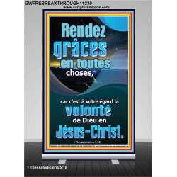 Rendez grâces en toutes choses, Décor d'écriture de bannière rétractable (GWFREBREAKTHROUGH11230) 