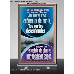 toute ton enceinte de pierres précieuses. Verset biblique de bannière rétractable personnalisée (GWFREBREAKTHROUGH11532) 