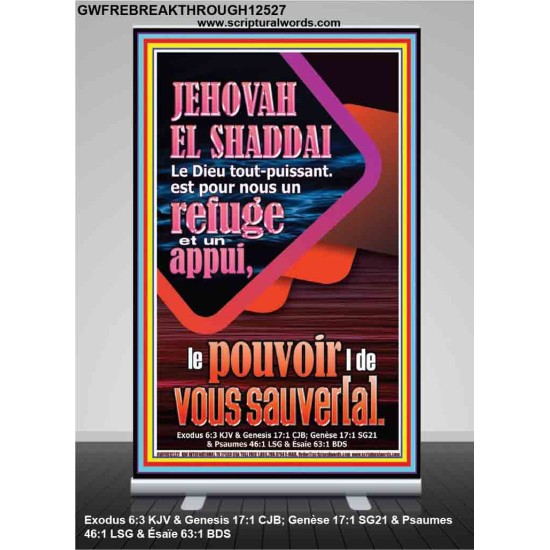 JEHOVAH  EL SHADDAI..Le Dieu tout-puissant Bannière pop-up chrétienne pour une vie vertueuse (GWFREBREAKTHROUGH12527) 