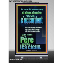 si deux d'entre vous s'accordent sur la terre pour demander une chose quelconque,  Bannière rétractable chrétienne de vie vertueuse (GWFREBREAKTHROUGH9624) 