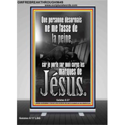 je porte sur mon corps les marques de Jésus. Bannière rétractable d'art mural inspirant ultime (GWFREBREAKTHROUGH9649) 