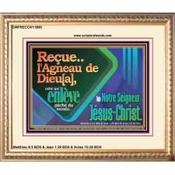 L'Agneau de Dieu[a], Notre Seigneur Jésus-Christ. Cadre en bois chrétien Rightous Living (GWFRECOV11695) 