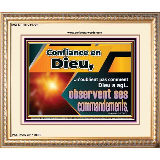 Confiance en Dieu,..observent ses commandements. Encadré pour la maison en ligne (GWFRECOV11726) 