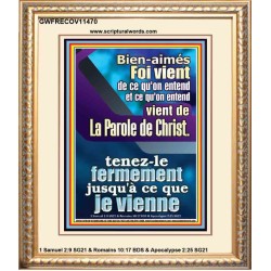 Foi vient de ce qu'on entend, et ce qu'on entend vient de La Parole de Christ Décor d'écriture de portrait (GWFRECOV11470) 