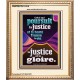 Celui qui poursuit la justice et la bonté Trouve la vie, la justice et la gloire. Art mural chrétien contemporain personnalisé (GWFRECOV11518) 