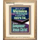 Victoire qui a Triomphé du monde, Jésus Christ.  Portrait de versets bibliques pour la maison (GWFRECOV11592) 