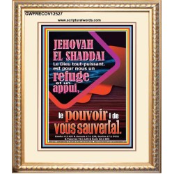 JEHOVAH  EL SHADDAI..Le Dieu tout-puissant Verset biblique (GWFRECOV12527) "18X23"