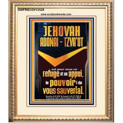 JEHOVAH ADONAI  TZVA'OT Art mural versets bibliques (GWFRECOV12528) "18X23"