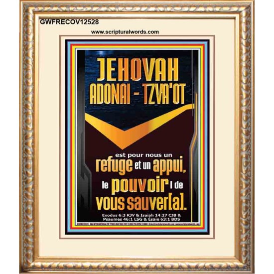 JEHOVAH ADONAI  TZVA'OT Art mural versets bibliques (GWFRECOV12528) 