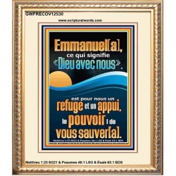 Emmanuel[a], ce qui signifie «Dieu avec nous». Art religieux (GWFRECOV12530) 