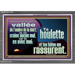 Je ne crains aucun mal, car tu es avec moi: Cadre acrylique d'art mural inspirant ultime (GWFREEXALT11340) "33x25"