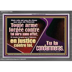 Toute arme forgée contre toi sera sans effet; Art mural scripturaire avec cadre acrylique (GWFREEXALT11652) 