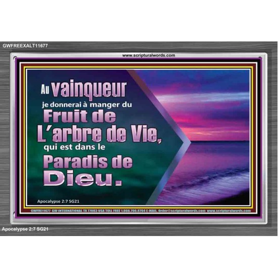 Fruit de L'arbre de Vie, qui est dans le Paradis de Dieu. Cadre acrylique Power Bible unique (GWFREEXALT11677) 