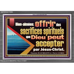 offrez des sacrifices spirituels que Dieu peut accepter par Jésus-Christ. Décoration murale (GWFREEXALT12563) 