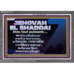 JEHOVAH  EL SHADDAI Dieu tout puissant;...Mon bienfaiteur et mon libérateur. Chambre d'enfants (GWFREEXALT12772) "33x25"