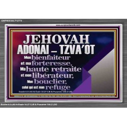 JEHOVAH ADONAI  TZVA'OT....Mon bienfaiteur et mon libérateur. Cadre acrylique d'art mural inspirant ultime (GWFREEXALT12774) "33x25"