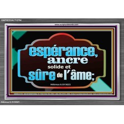 espérance, ancre solide et sûre de l'âme; Cadre acrylique Verset biblique en ligne (GWFREEXALT12794) 