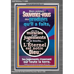 Souvenez-vous des prodiges qu'il a faits, De ses miracles et des jugements de sa bouche, Art du cadre acrylique versets bibliques (GWFREEXALT11586) 