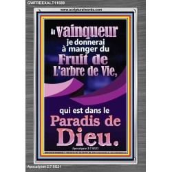 Fruit de L'arbre de Vie, qui est dans Affiche; Cadre en acrylique avec versets bibliques inspirants (GWFREEXALT11589) "25X33"