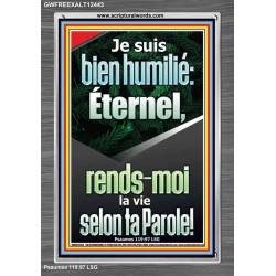 Éternel, rends-moi la vie selon ta Parole! Cadre acrylique puissance ultime (GWFREEXALT12443) 