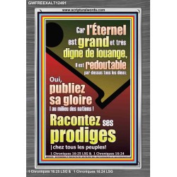 Racontez ses prodiges |chez tous les peuples! Cadre acrylique versets bibliques (GWFREEXALT12491) "25X33"