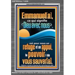 Emmanuel[a], ce qui signifie «Dieu avec nous». Image chrétienne vivante et juste (GWFREEXALT12530) 