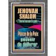 JEHOVAH SHALOM « L'Eternel assure la paix » Versets bibliques en cadre acrylique en ligne (GWFREEXALT12533) 