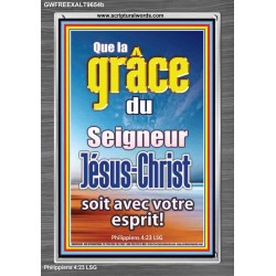 Que la grâce du Seigneur Jésus-Christ soit avec votre esprit! Cadre acrylique d'église (GWFREEXALT9654b) 