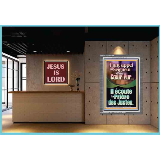 Dieu écoute la Prière des Justes. Cadre acrylique versets bibliques pour la maison (GWFREEXALT11596) 
