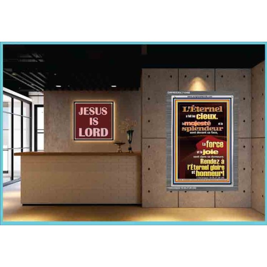 Rendez à l'Éternel gloire et honneur! Versets bibliques pour encourager le cadre en acrylique (GWFREEXALT12492) 