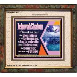 JehovahShalom L'Éternel ma paix...Mon bienfaiteur et mon libérateur. Décoration murale sanctuaire (GWFREFAITH12771) "18X16"