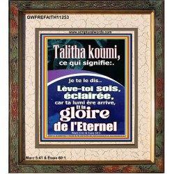 Talitha koumi, ce qui signifie:..je te le dis..Lève-toi, sois éclairée, car ta lumière arrive, Portrait d'œuvres d'art chrétiennes (GWFREFAITH11253) 