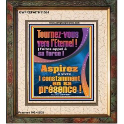 Tournez-vous vers l'Eternel?! |Faites appel à sa force?! Art du portrait versets bibliques (GWFREFAITH11584) 