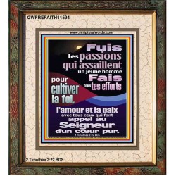 Fuis les passions qui assaillent un jeune homme. Portrait de versets bibliques pour la maison (GWFREFAITH11594) 