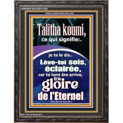 Talitha koumi, ce qui signifie:..je te le dis..Lève-toi, sois éclairée, car ta lumière arrive, Portrait d'œuvres d'art chrétiennes (GWFREFAVOUR11253) 