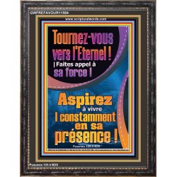 Tournez-vous vers l'Eternel?! |Faites appel à sa force?! Art du portrait versets bibliques (GWFREFAVOUR11584) 