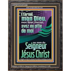 Eternel, mon Dieu, mon Saint Eternel, avez eu pitié de moi?au nom du Seigneur Jésus Christ. Portrait Verset biblique en ligne (GWFREFAVOUR12466) 