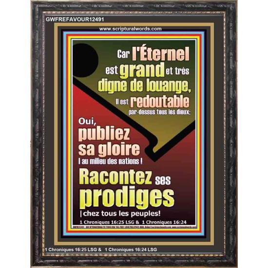 Racontez ses prodiges |chez tous les peuples! Décor scripturaire de portrait (GWFREFAVOUR12491) 