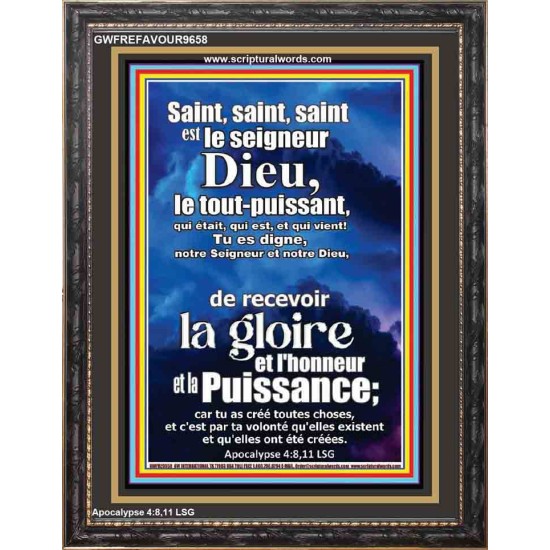 Saint, saint, saint est le Seigneur Dieu, le Tout-Puissant, œuvre d'art portraitée (GWFREFAVOUR9658) 