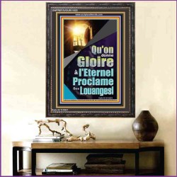 Qu'on donne Gloire à l'Eternel Proclame Ses Louanges! Art mural chrétien personnalisé (GWFREFAVOUR11522) "33X45"