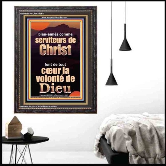 comme serviteurs de Christ font de tout cœur la volonté de Dieu Portrait de puissance ultime (GWFREFAVOUR11365) 