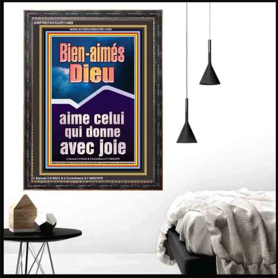 Dieu aime celui qui donne avec joie Art mural scripturaire (GWFREFAVOUR11469) 