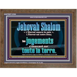 Jehovah Shalom «L'Eternel assure la paix». Oeuvre chrétienne personnalisée encadrée (GWFREF12594) "45X33"