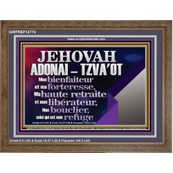 JEHOVAH ADONAI  TZVA'OT....Mon bienfaiteur et mon libérateur. Cadre biblique unique (GWFREF12774) "45X33"