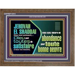 Dieu volonté de satisfaire à tous vos besoins JEHOVAH EL SHADDAI Décor biblique unique (GWFREF12814) 