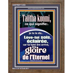 Talitha koumi, ce qui signifie:..je te le dis..Lève-toi, sois éclairée, car ta lumière arrive, Portrait d'œuvres d'art chrétiennes (GWFREF11253) 