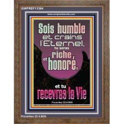 Sois humble et crains l'Eternel, Portrait biblique de puissance unique (GWFREF11364) "33X45"