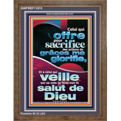 sacrifice des actions de grâces me glorifie, Décoration murale personnalisée (GWFREF11513) 